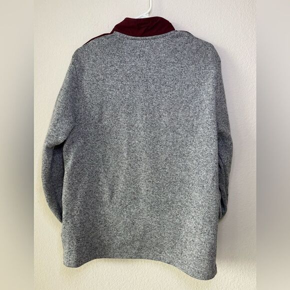 Texas A&M Aggies Quarter-Zip Pullover Sweatshirt Men’s L Maroon Gray Logo - Picture 5 of 6